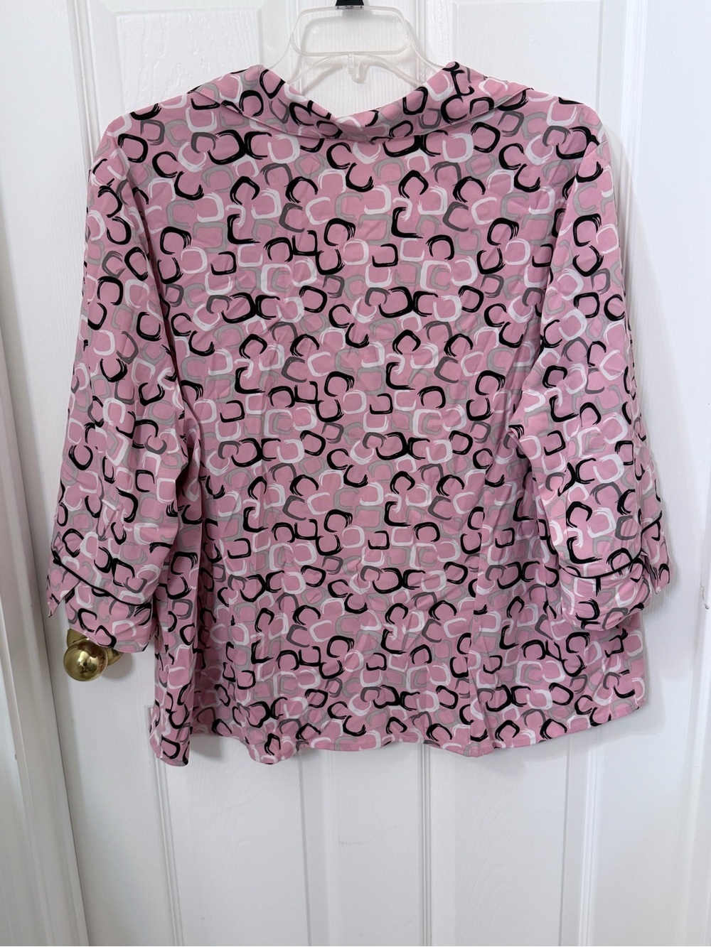 Covington Pink Patterned Button-Up Blouse - Picture 3 of 4
